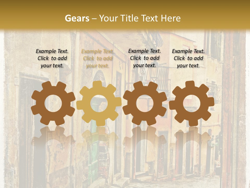 Architecture Garden Sidewalk PowerPoint Template