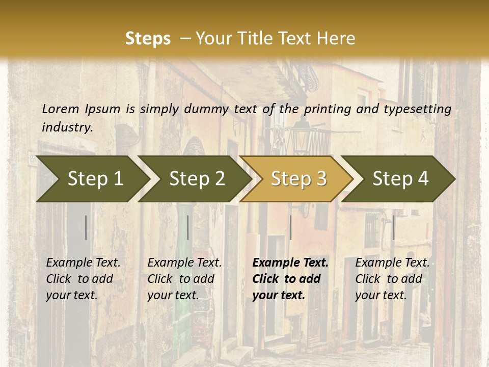 Architecture Garden Sidewalk PowerPoint Template