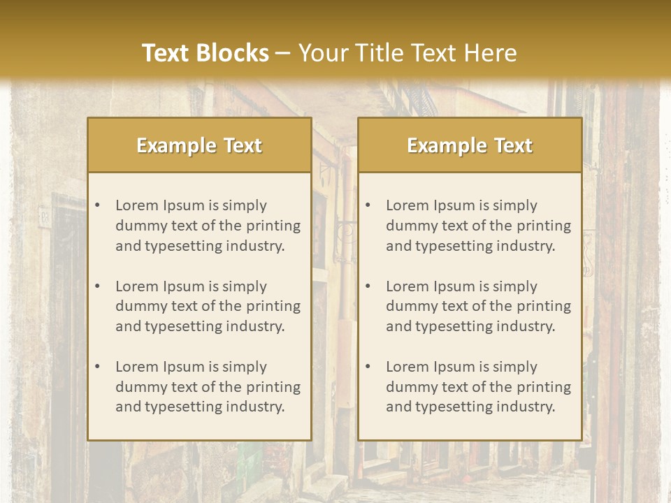 Architecture Garden Sidewalk PowerPoint Template
