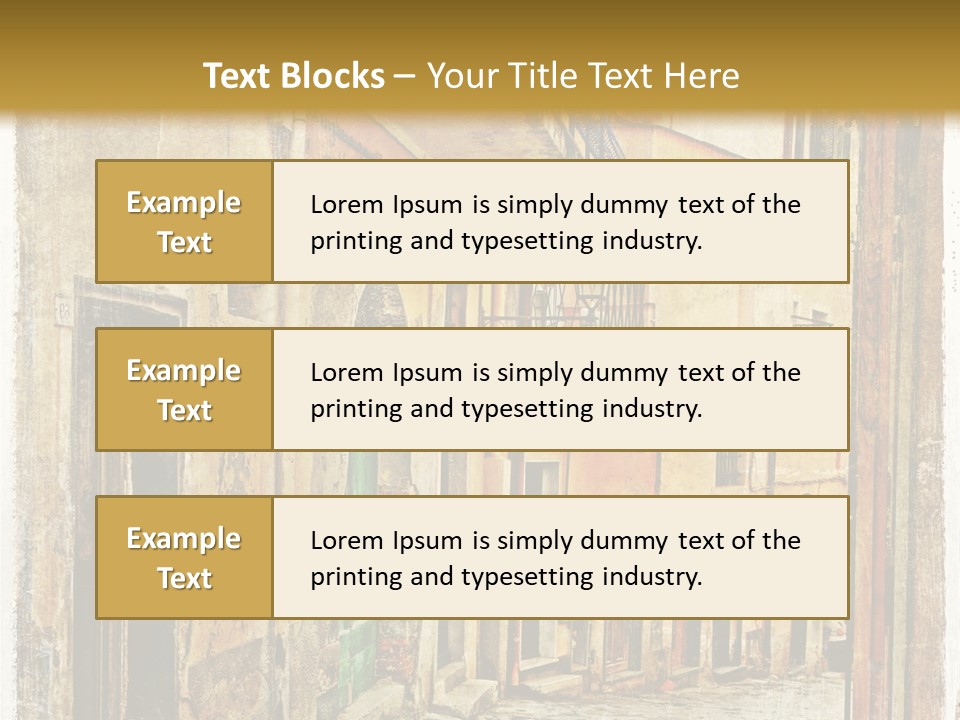 Architecture Garden Sidewalk PowerPoint Template