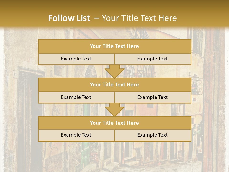 Architecture Garden Sidewalk PowerPoint Template