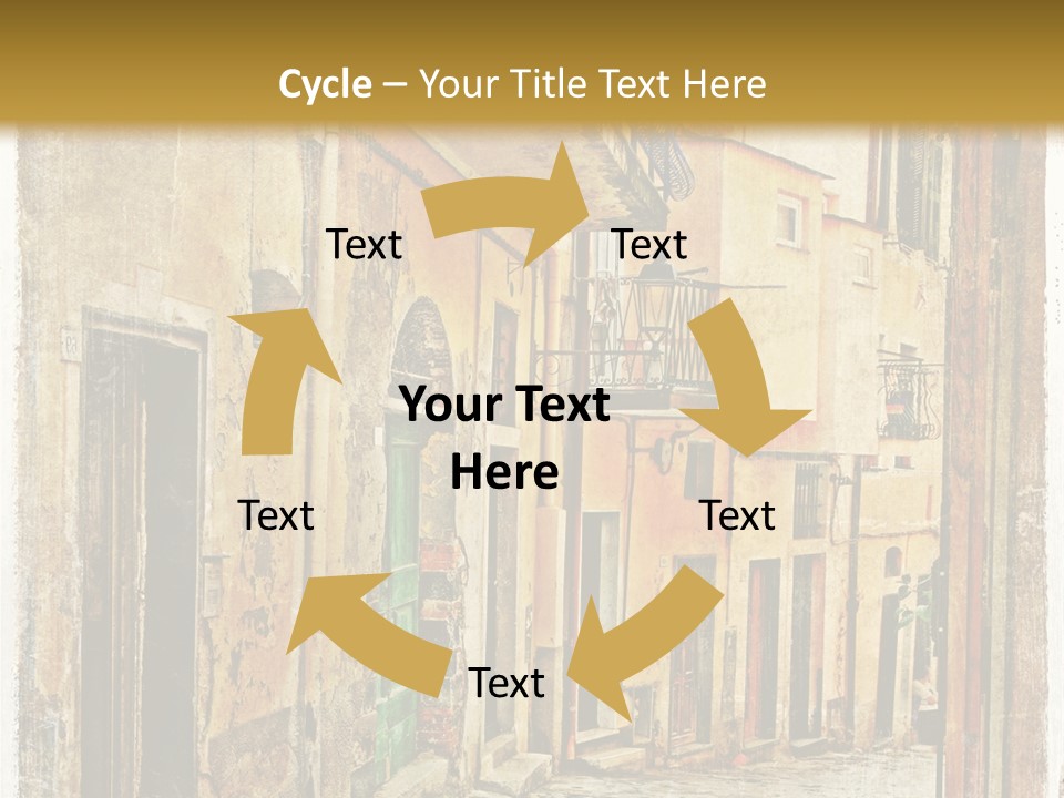 Architecture Garden Sidewalk PowerPoint Template