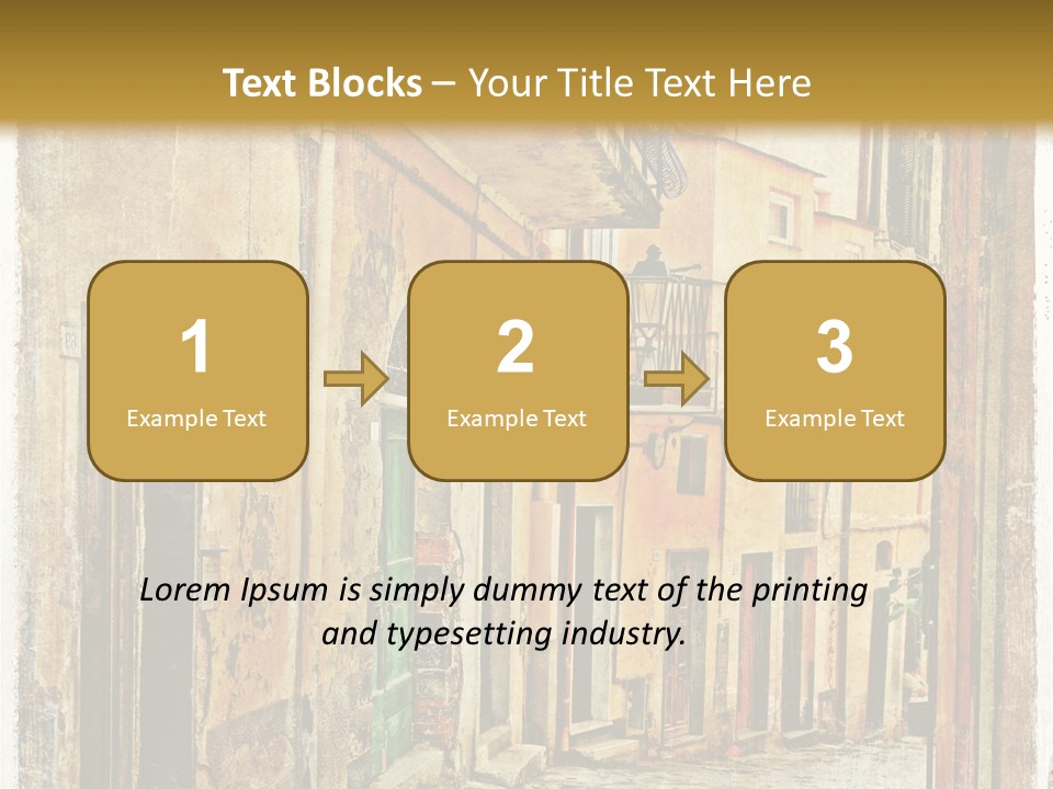 Architecture Garden Sidewalk PowerPoint Template