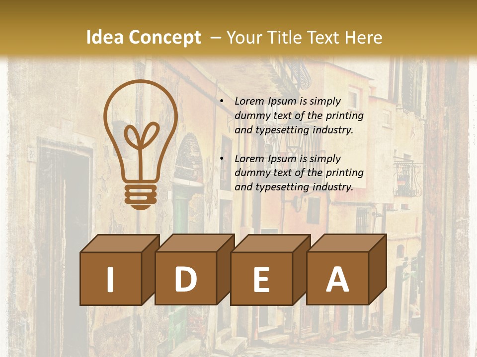 Architecture Garden Sidewalk PowerPoint Template