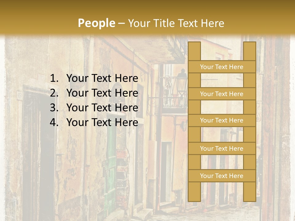 Architecture Garden Sidewalk PowerPoint Template