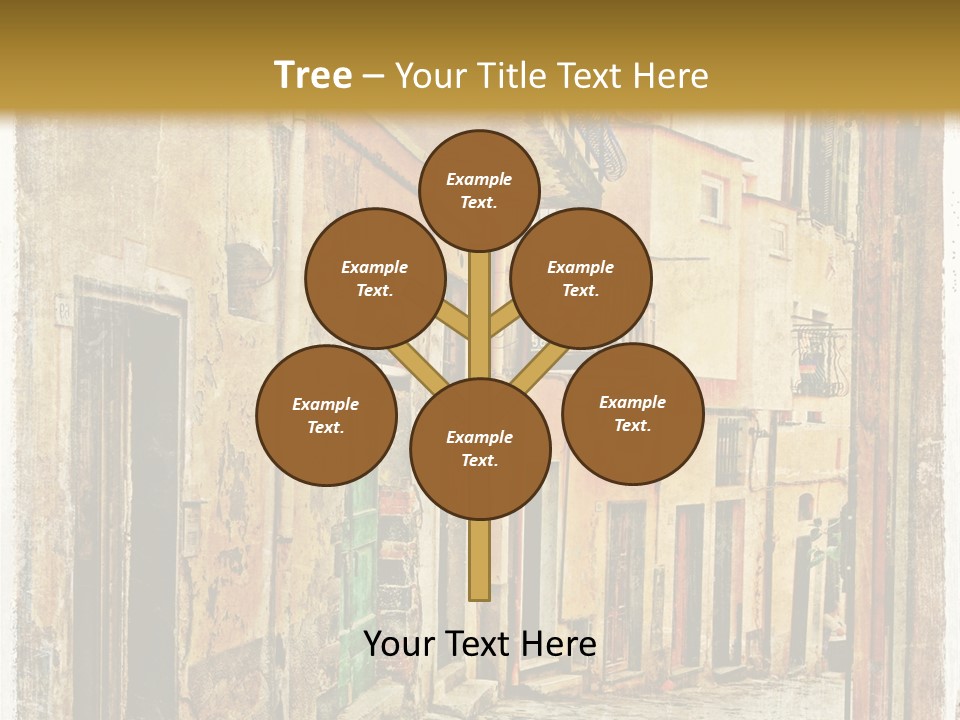 Architecture Garden Sidewalk PowerPoint Template