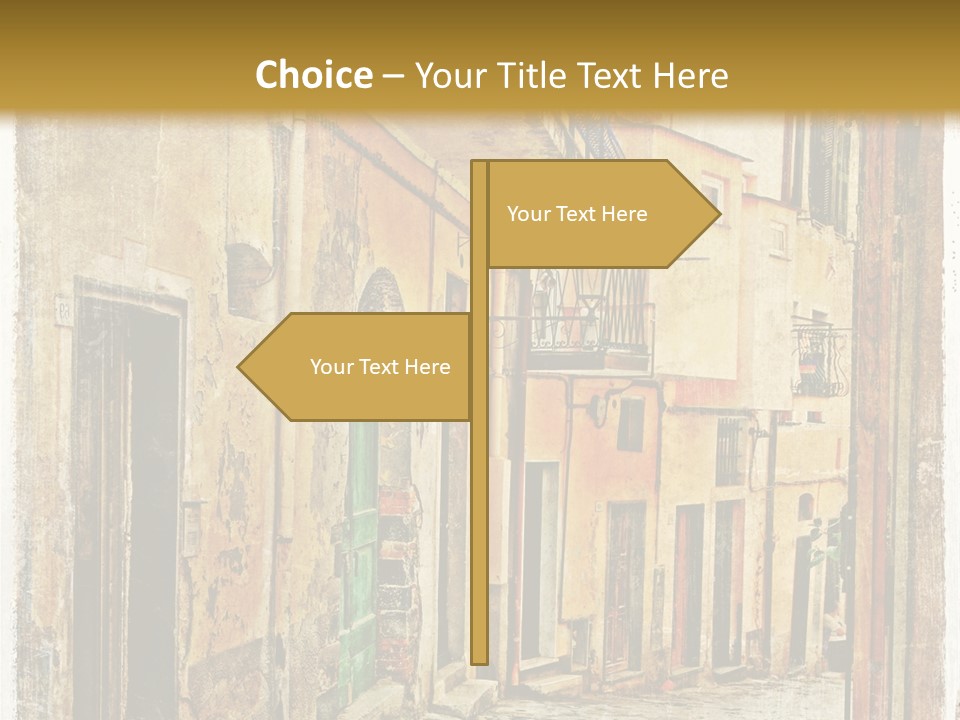 Architecture Garden Sidewalk PowerPoint Template