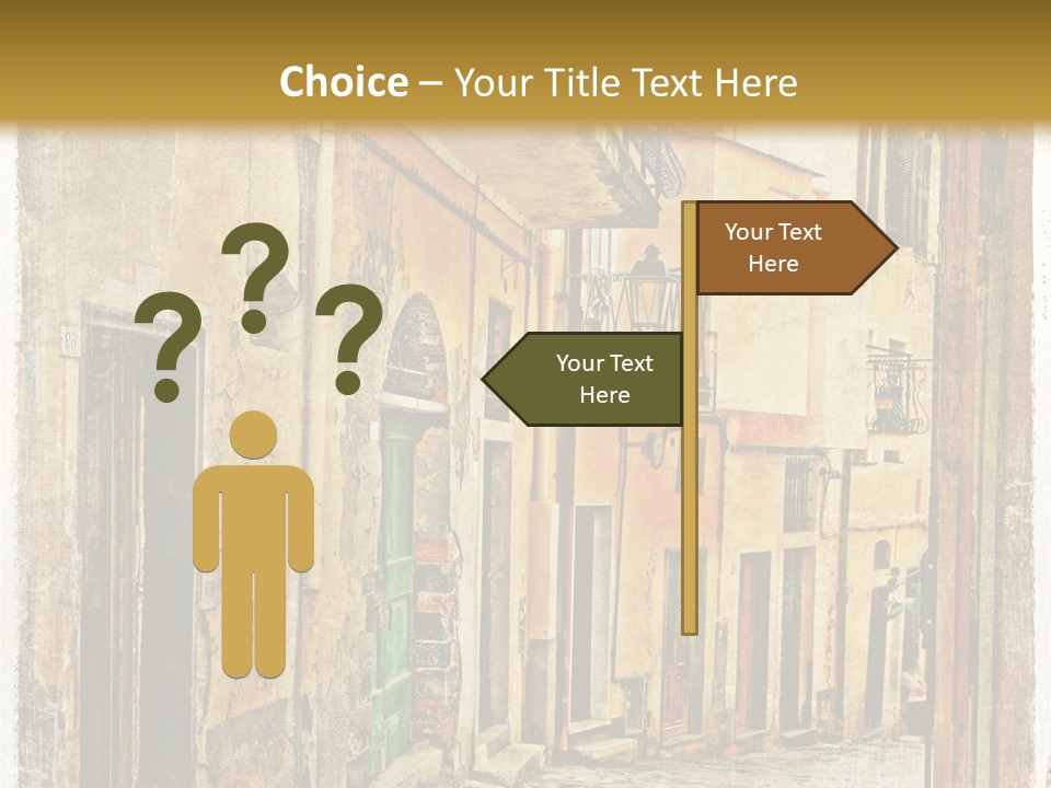 Architecture Garden Sidewalk PowerPoint Template