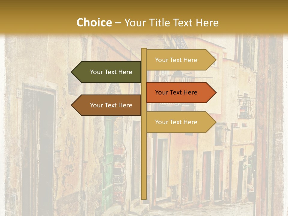 Architecture Garden Sidewalk PowerPoint Template