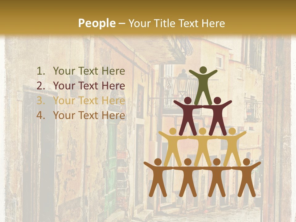 Architecture Garden Sidewalk PowerPoint Template