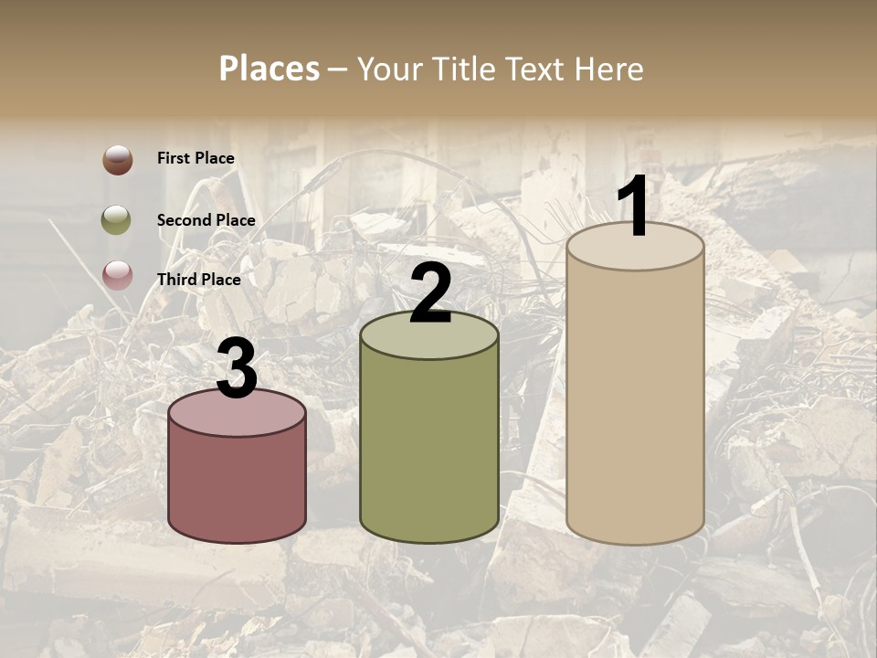 Cracked Crash Rubble PowerPoint Template