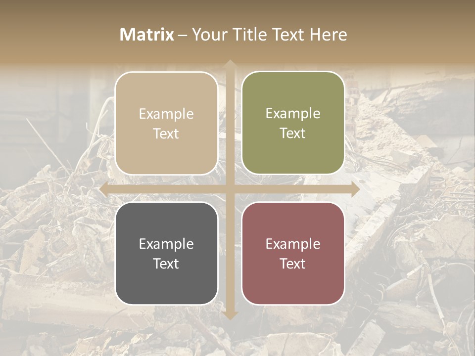 Cracked Crash Rubble PowerPoint Template