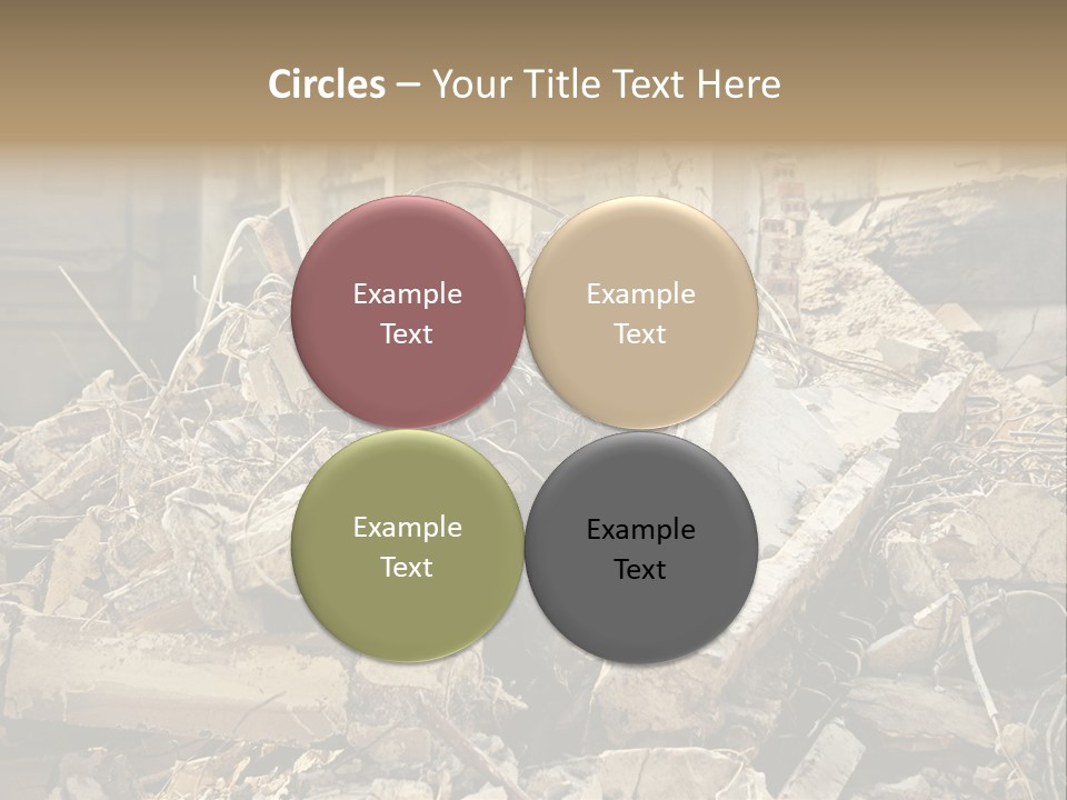 Cracked Crash Rubble PowerPoint Template