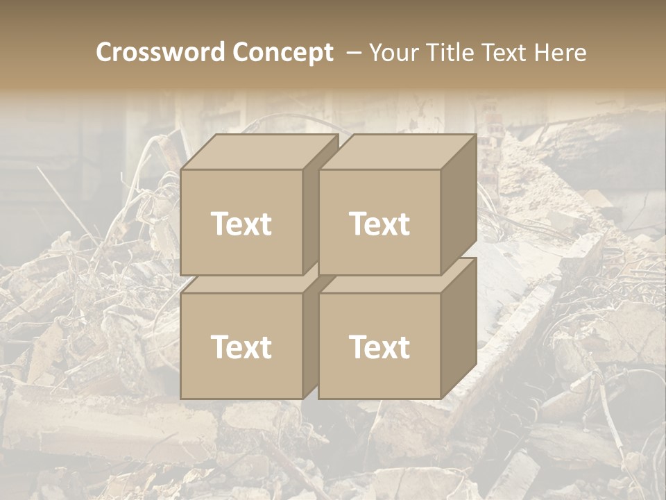 Cracked Crash Rubble PowerPoint Template