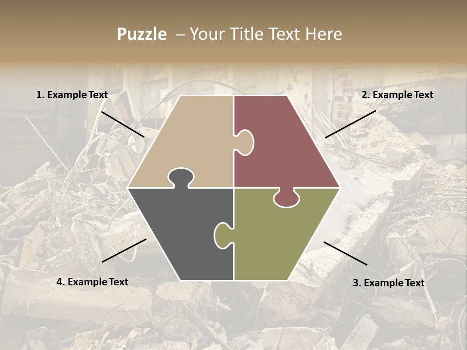 Cracked Crash Rubble PowerPoint Template