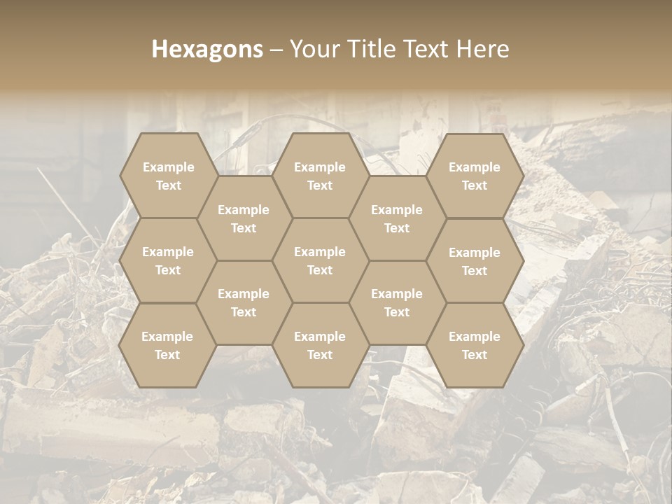 Cracked Crash Rubble PowerPoint Template