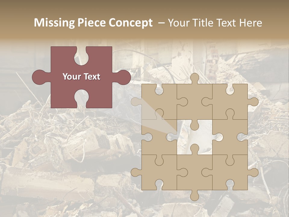 Cracked Crash Rubble PowerPoint Template