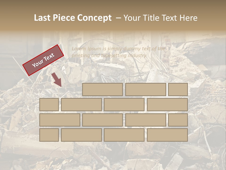 Cracked Crash Rubble PowerPoint Template