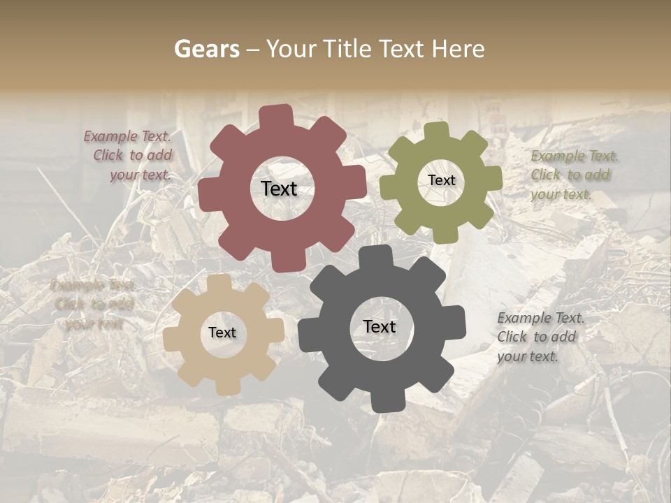 Cracked Crash Rubble PowerPoint Template