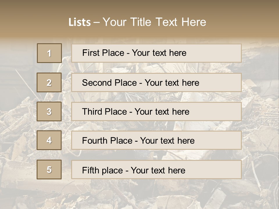 Cracked Crash Rubble PowerPoint Template