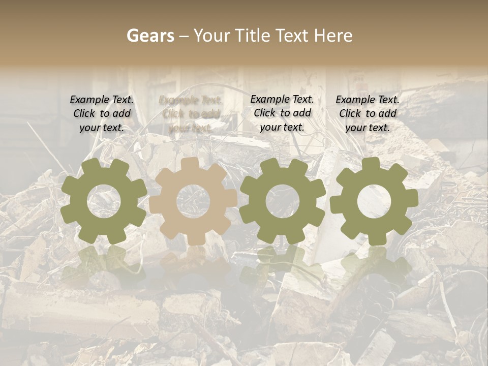 Cracked Crash Rubble PowerPoint Template