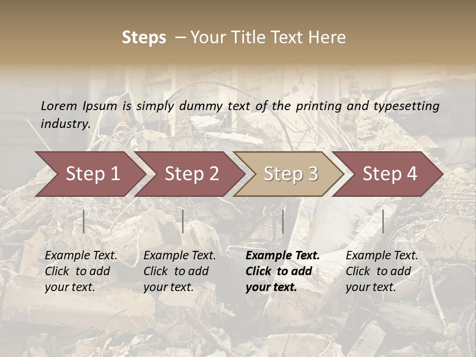 Cracked Crash Rubble PowerPoint Template