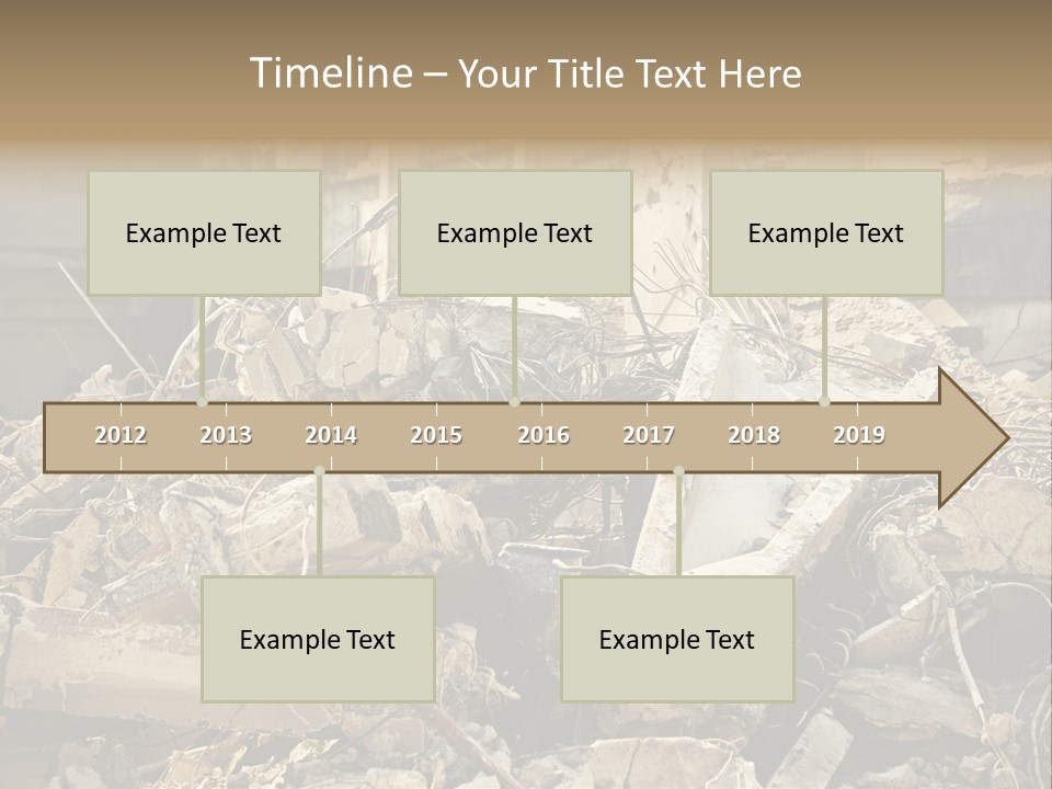 Cracked Crash Rubble PowerPoint Template