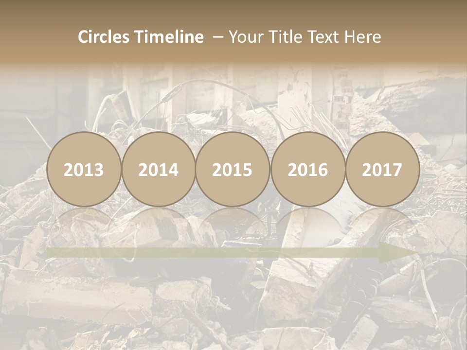 Cracked Crash Rubble PowerPoint Template