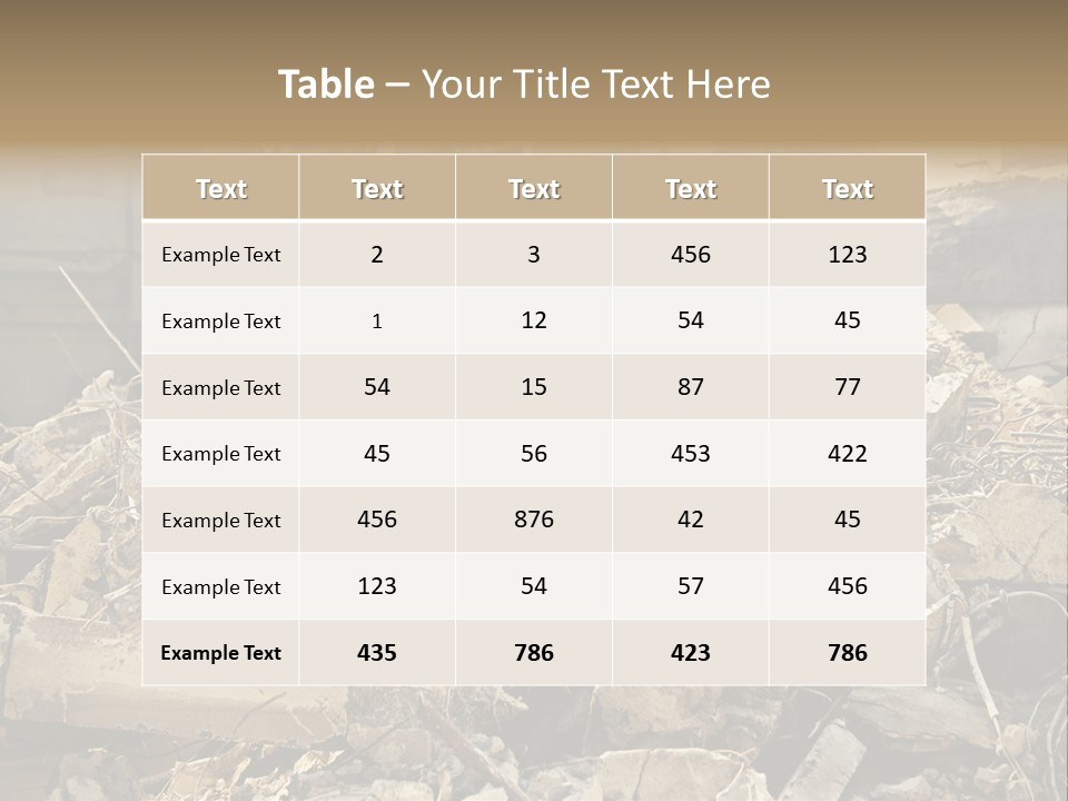 Cracked Crash Rubble PowerPoint Template