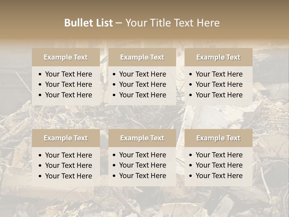 Cracked Crash Rubble PowerPoint Template