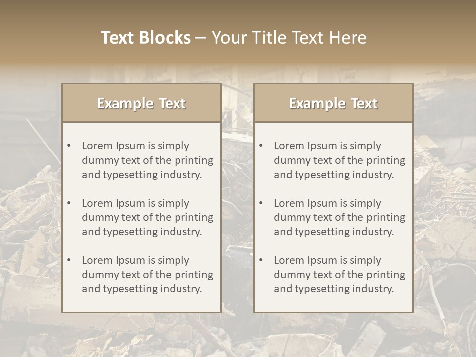 Cracked Crash Rubble PowerPoint Template