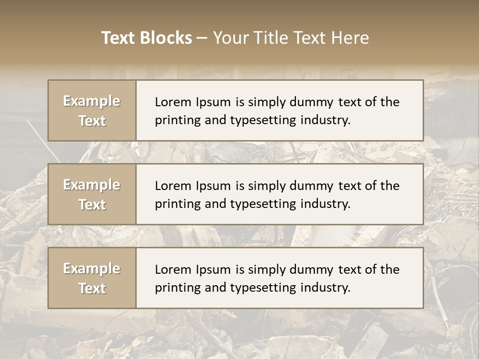 Cracked Crash Rubble PowerPoint Template