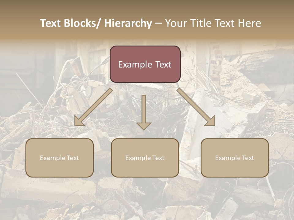 Cracked Crash Rubble PowerPoint Template