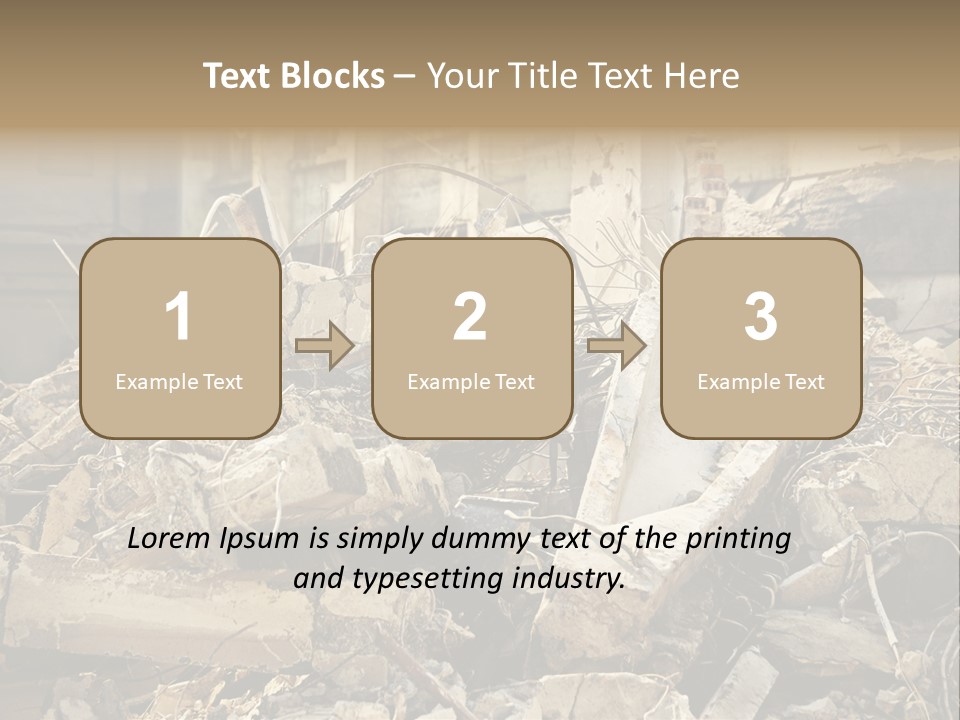 Cracked Crash Rubble PowerPoint Template