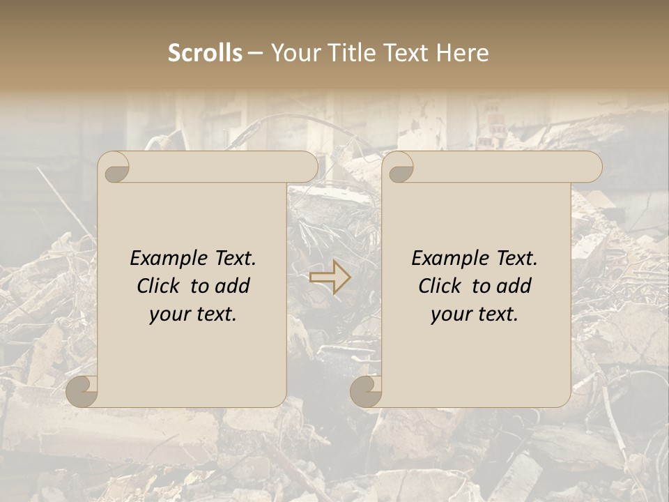 Cracked Crash Rubble PowerPoint Template