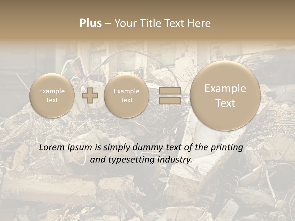Cracked Crash Rubble PowerPoint Template