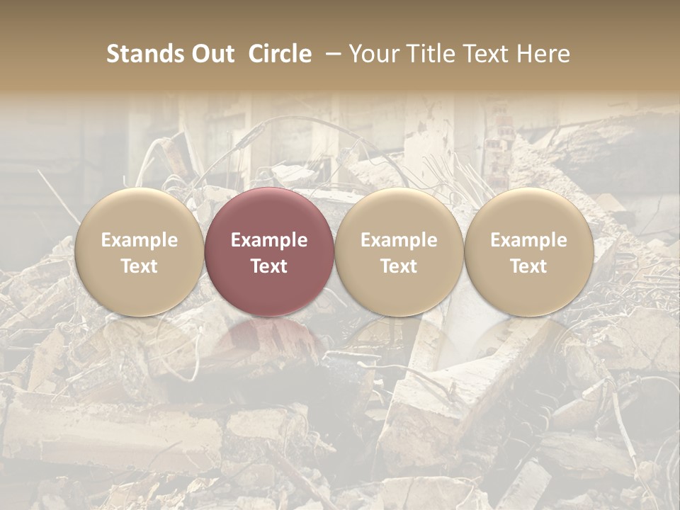 Cracked Crash Rubble PowerPoint Template