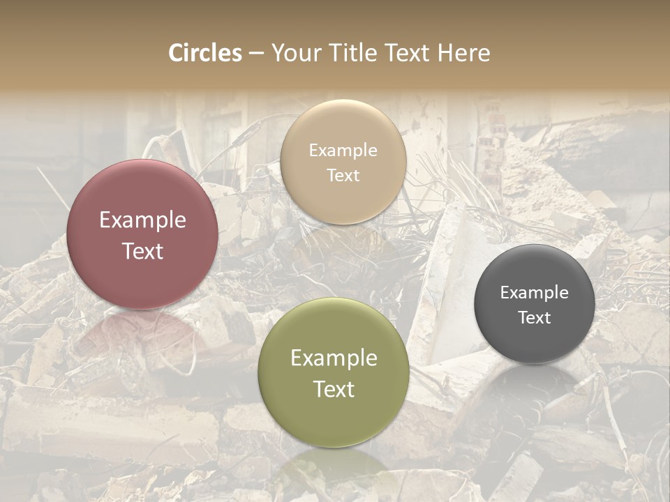 Cracked Crash Rubble PowerPoint Template