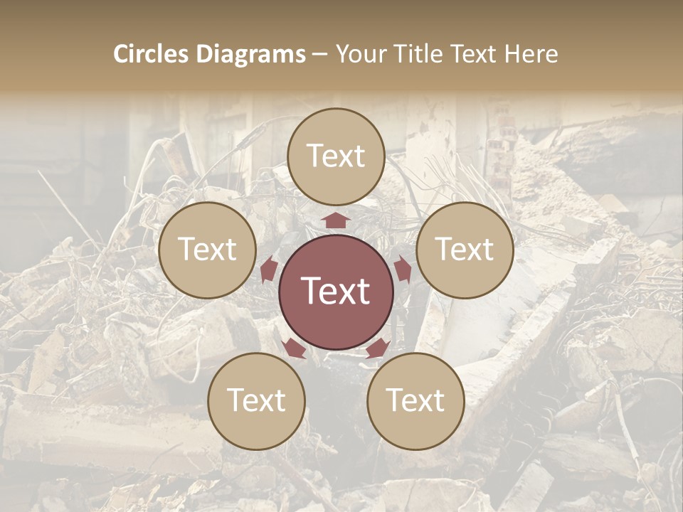 Cracked Crash Rubble PowerPoint Template