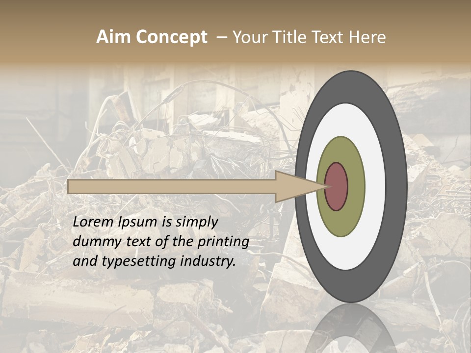 Cracked Crash Rubble PowerPoint Template