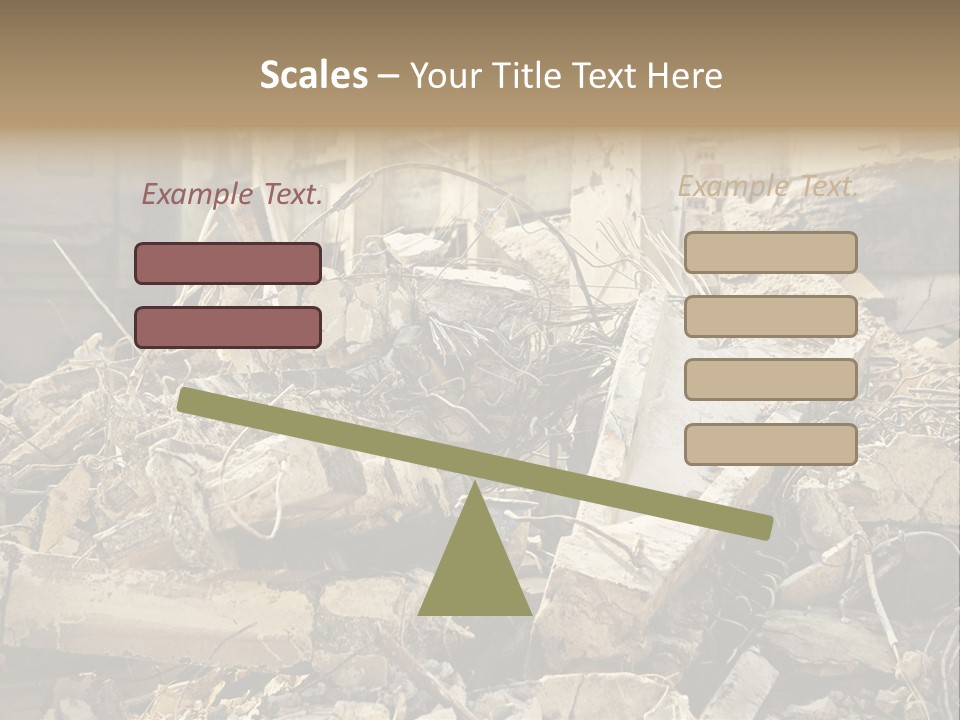 Cracked Crash Rubble PowerPoint Template