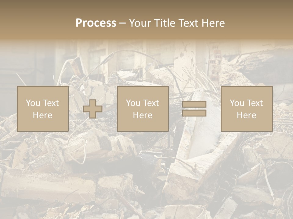 Cracked Crash Rubble PowerPoint Template