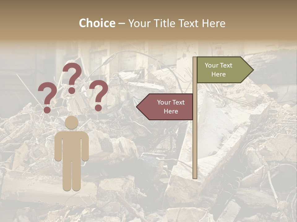 Cracked Crash Rubble PowerPoint Template
