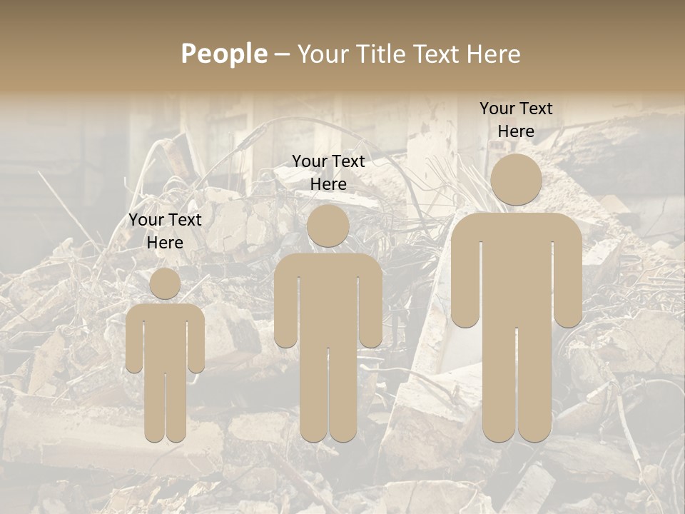 Cracked Crash Rubble PowerPoint Template