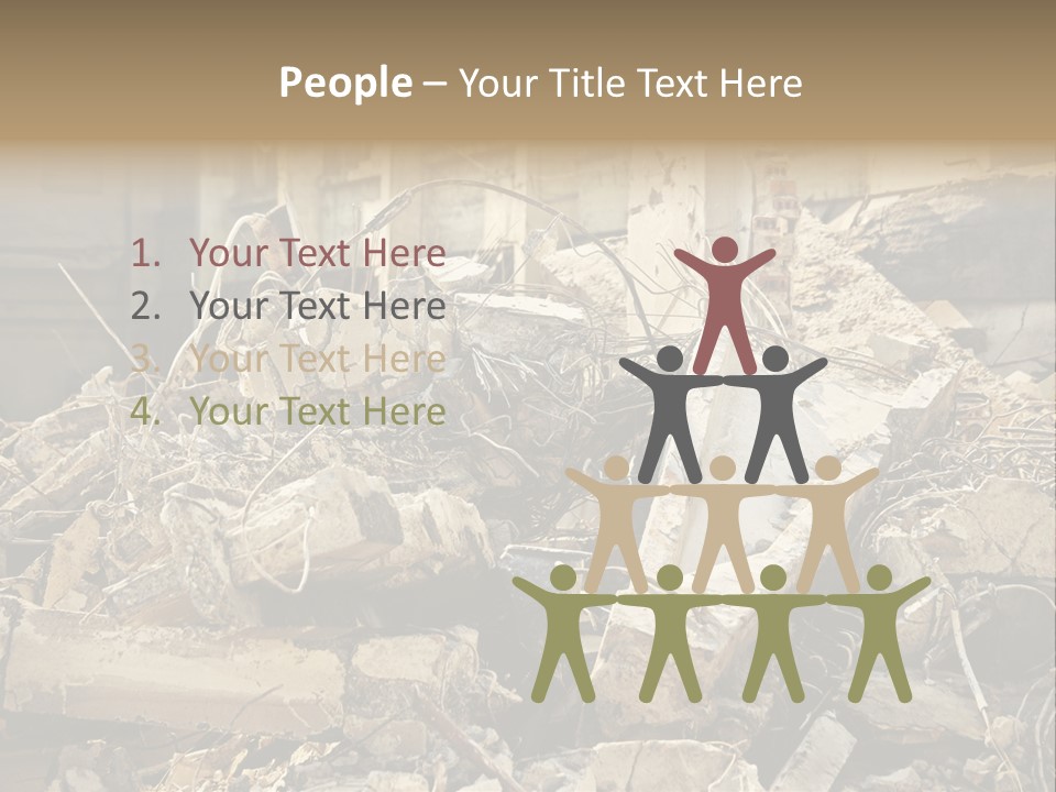 Cracked Crash Rubble PowerPoint Template