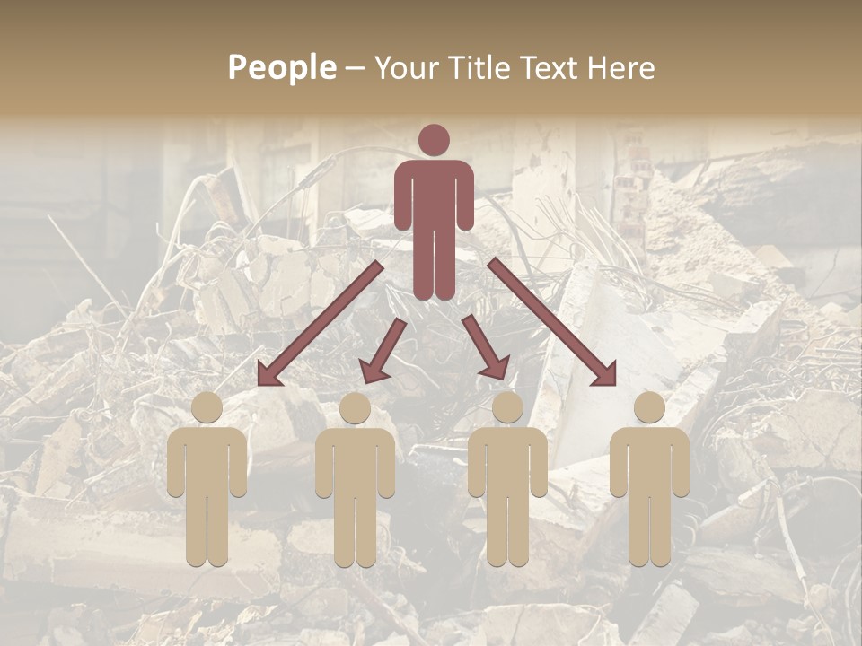 Cracked Crash Rubble PowerPoint Template