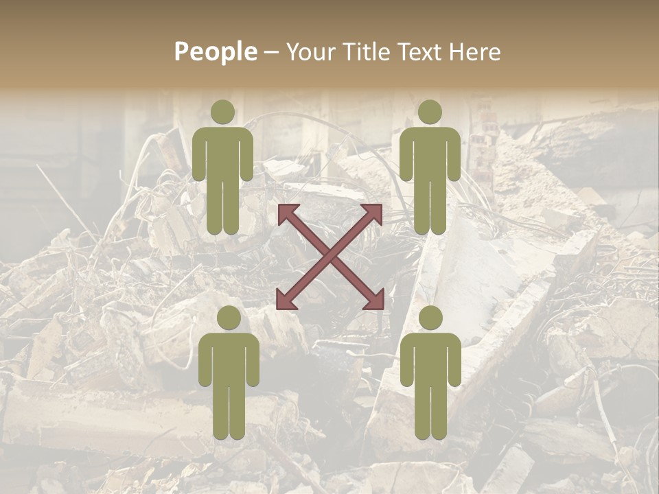 Cracked Crash Rubble PowerPoint Template