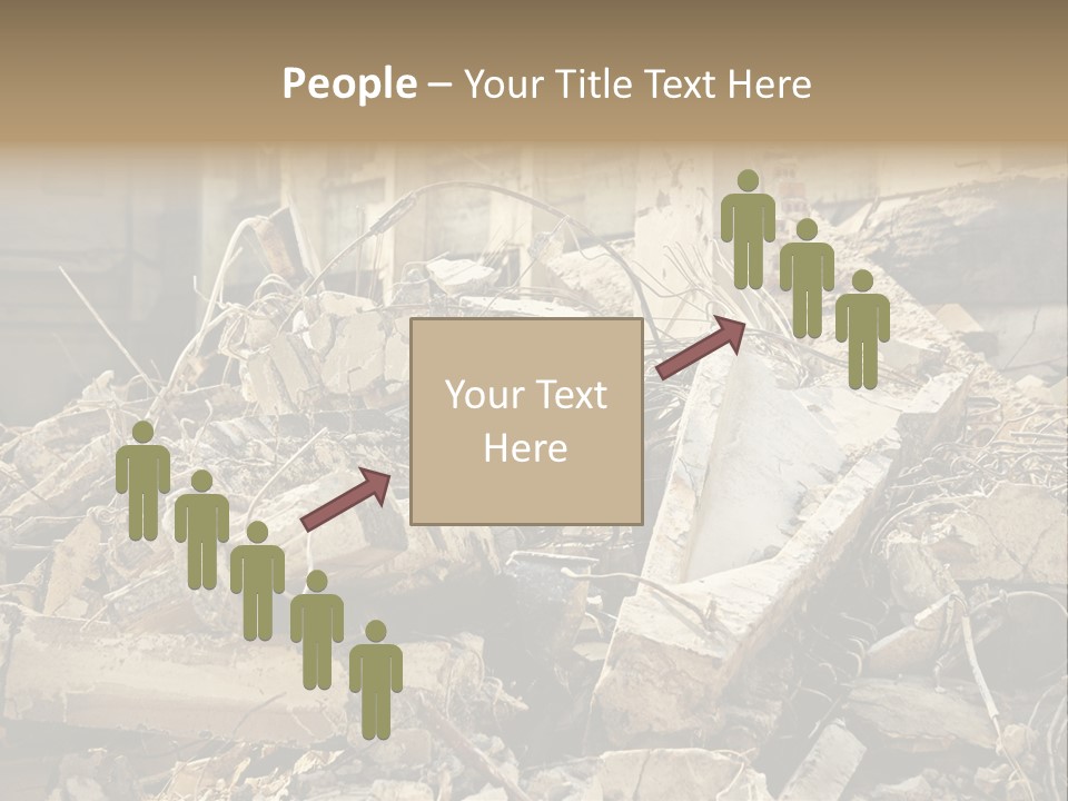 Cracked Crash Rubble PowerPoint Template