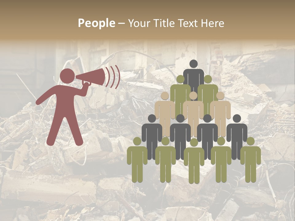 Cracked Crash Rubble PowerPoint Template