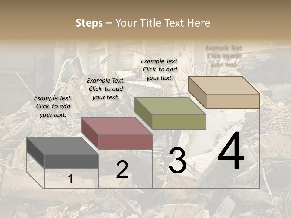 Cracked Crash Rubble PowerPoint Template